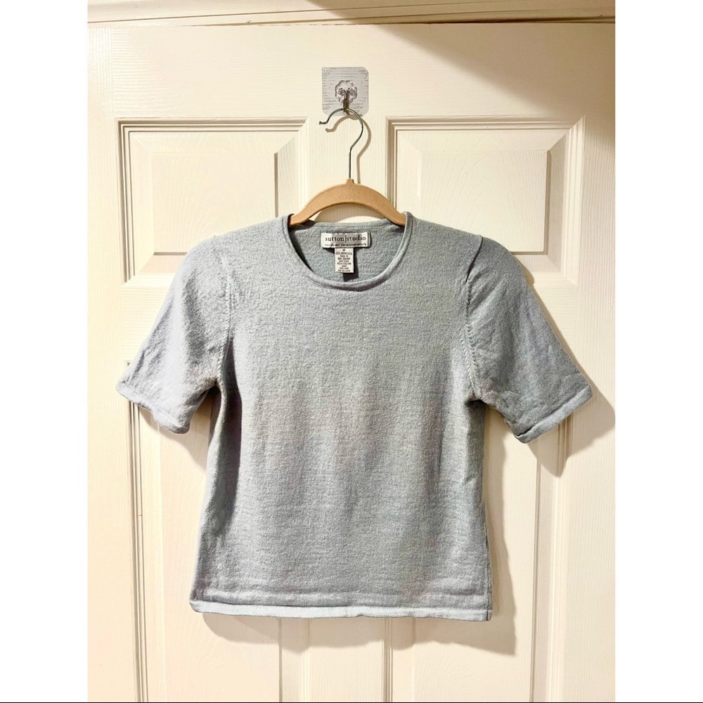 Sutton Studio Short Sleeve Merino Wool Top